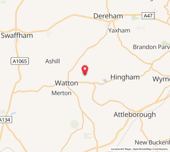 Map of Carbrooke, EnglandEngland