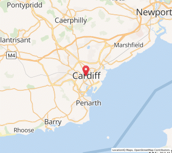 Map of Cardiff, WalesWales