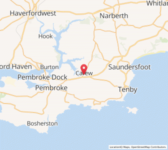 Map of Carew, WalesWales