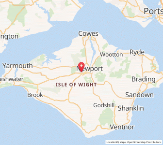 Map of Carisbrooke, EnglandEngland