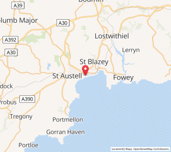 Map of Carlyon Bay, EnglandEngland