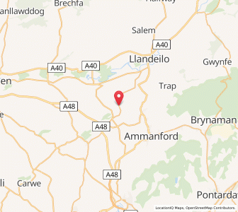 Map of Carmel, WalesWales