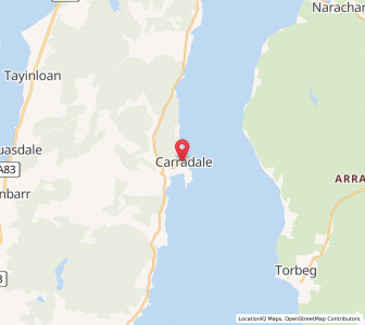 Map of Carradale, ScotlandScotland