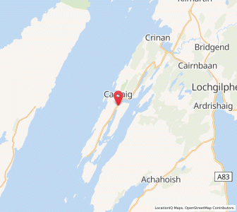 Map of Carsaig, ScotlandScotland