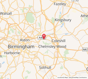 Map of Castle Bromwich, EnglandEngland