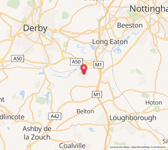 Map of Castle Donington, EnglandEngland