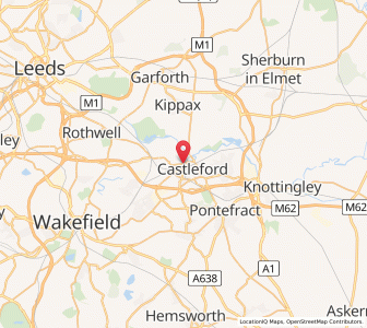 Map of Castleford, EnglandEngland