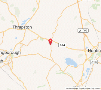 Map of Catworth, EnglandEngland