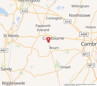 Map of Caxton, EnglandEngland