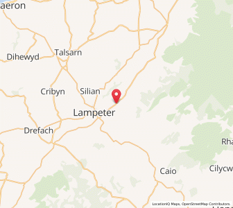 Map of Cellan, WalesWales
