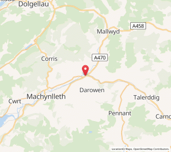Map of Cemmaes Road, WalesWales