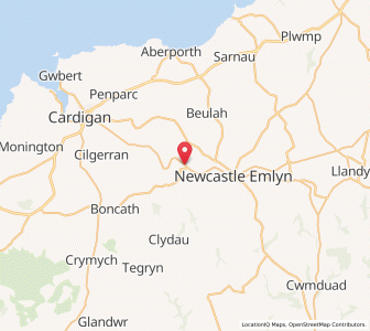 Map of Cenarth, WalesWales