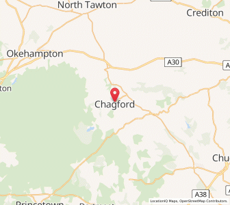 Map of Chagford, EnglandEngland