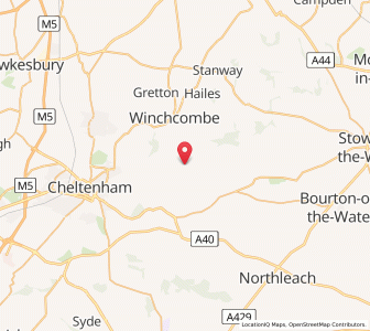 Map of Charlton Abbots, EnglandEngland