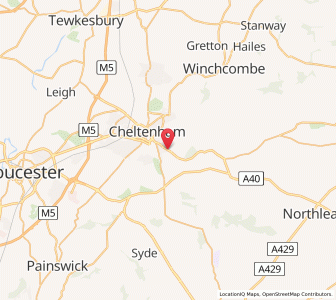 Map of Charlton Kings, EnglandEngland