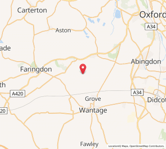 Map of Charney Basset, EnglandEngland