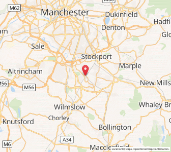 Map of Cheadle Hulme, EnglandEngland