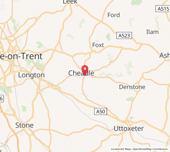 Map of Cheadle, EnglandEngland