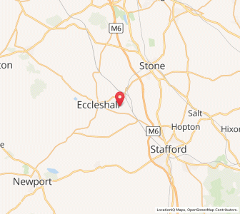 Map of Chebsey, EnglandEngland