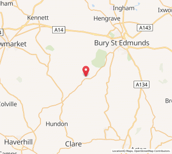 Map of Chedburgh, EnglandEngland