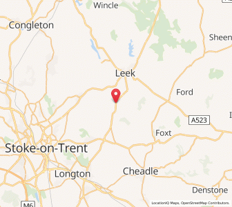 Map of Cheddleton, EnglandEngland