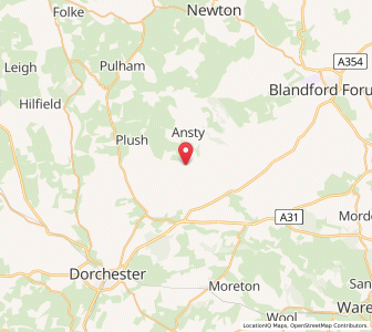Map of Cheselbourne, EnglandEngland