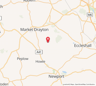 Map of Cheswardine, EnglandEngland