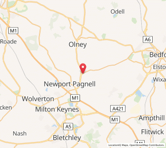 Map of Chicheley, EnglandEngland
