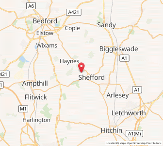 Map of Chicksands, EnglandEngland