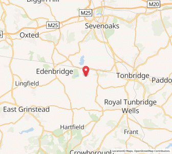Map of Chiddingstone, EnglandEngland