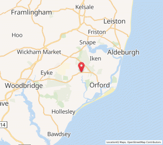 Map of Chillesford, EnglandEngland
