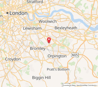 Map of Chislehurst, EnglandEngland