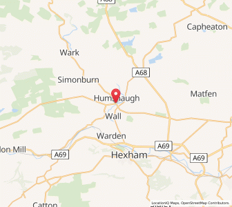 Map of Chollerford, EnglandEngland