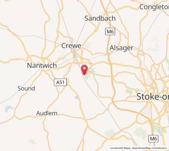 Map of Chorlton, EnglandEngland