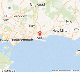 Map of Christchurch, EnglandEngland