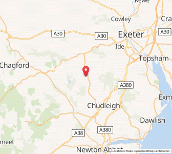 Map of Christow, EnglandEngland