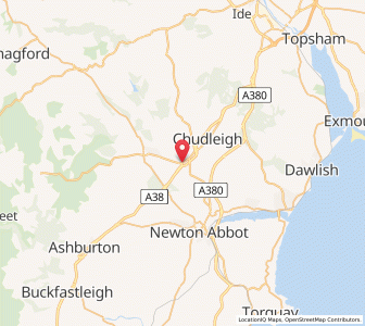 Map of Chudleigh Knighton, EnglandEngland
