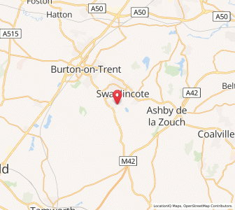 Map of Church Gresley, EnglandEngland