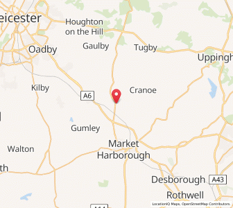 Map of Church Langton, EnglandEngland