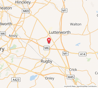 Map of Churchover, EnglandEngland