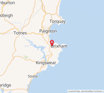 Map of Churston Ferrers, EnglandEngland