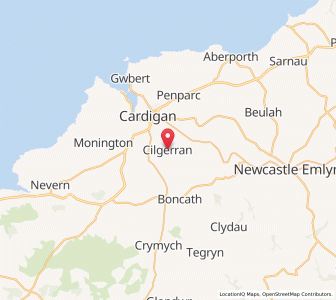 Map of Cilgerran, WalesWales