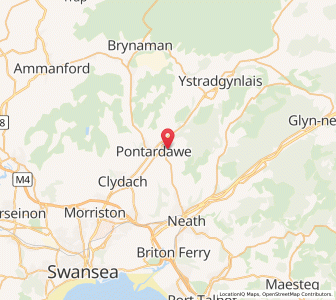 Map of Cilybebyll, WalesWales
