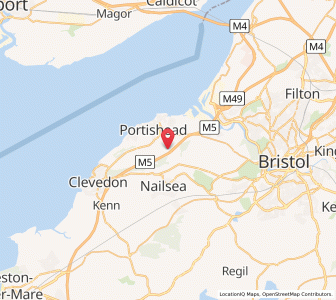 Map of Clapton in Gordano, EnglandEngland