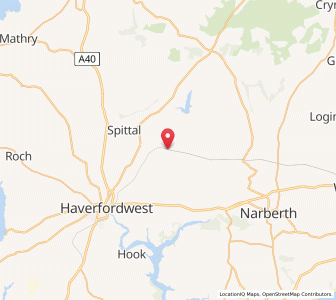 Map of Clarbeston Road, WalesWales