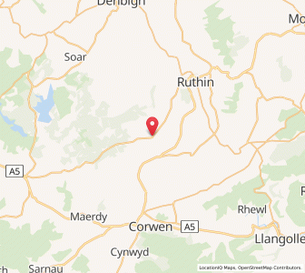 Map of Clawdd-newydd, WalesWales