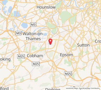 Map of Claygate, EnglandEngland