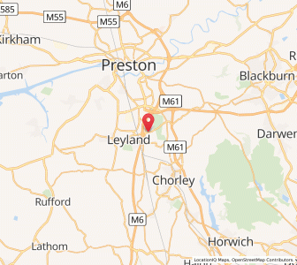 Map of Clayton-le-Woods, EnglandEngland