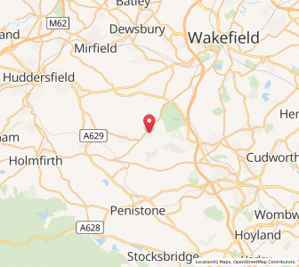 Map of Clayton West, EnglandEngland