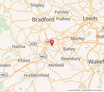 Map of Cleckheaton, EnglandEngland
